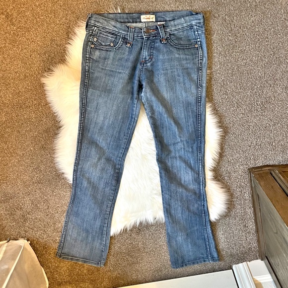 Vintage Y2K Frankie B Doves in Love Embroidered Wide Leg Low Rise Jeans 10 - Picture 2 of 5